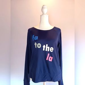 NWOT Navy Blue FaToTheLa long-sleeve